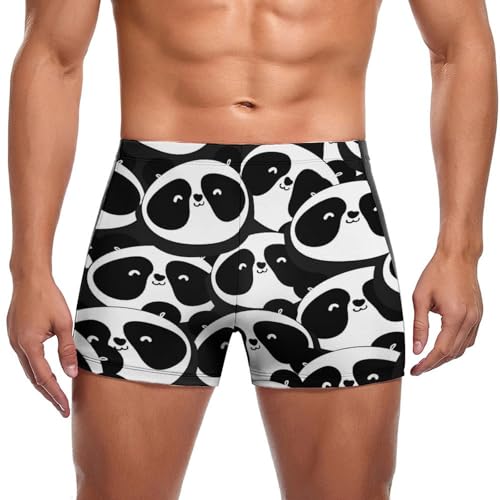 Swimming trunks homme pandas mignons maillot de bain slip short de natation