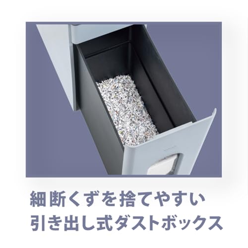 ナカバヤシ パーソナルシュレッダ 静音 スリム マイクロカット 最大4枚同時細断 ホワイト Z0898