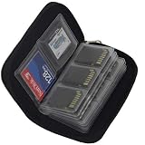Gwill - Custodia per scheda SD, 1 pezzo, nero, 22 SDHC MMC CF