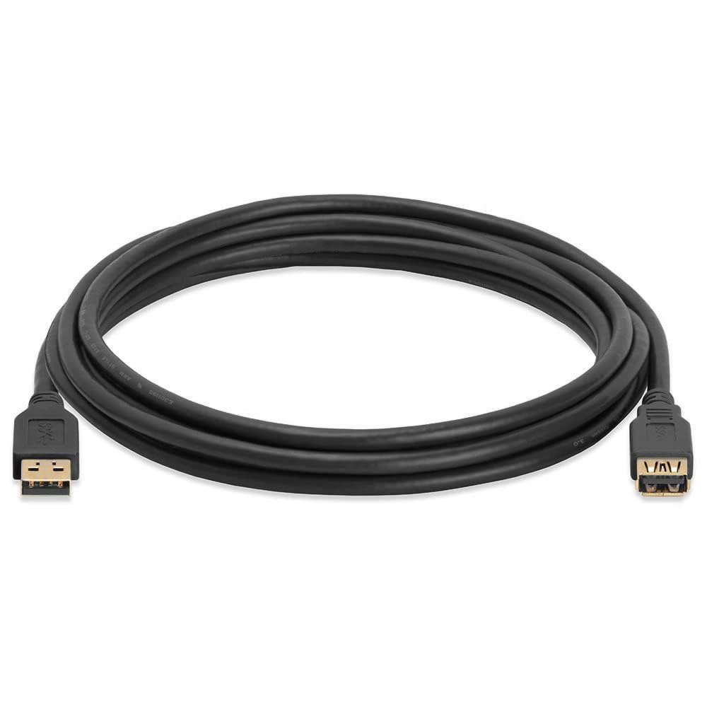Cmple - Cavo prolunga USB 3 m Tipo A USB maschio a femmina USB 3.0 cavo per hard disk esterno, tastiera, webcam, hub USB, flash drive - nero