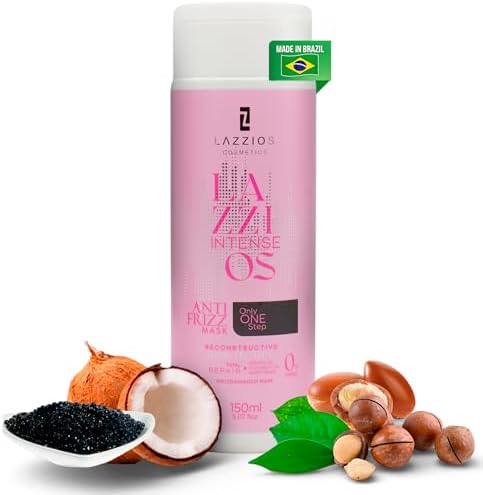 Lazzios Intense Organic Hair Protein - Formaldehyde Free Brazilian Keratin Hair Treatment - Professional Hair Straightening - Keratina para Alisar el Pelo - Argan Oil - Non-Toxic - Anti Frizz - 150ml