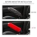 Fkewp Car Handbrake Cover, Waved Shaped Auto Hand Brake Protector Comfortable Handle Grip Cover, Anti-Slip Silicone Parking Brake Lever Protector Decorative Sleeve for Most Cars (Red)