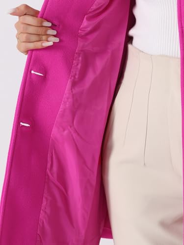 Image of Allegra K Women's Winter Classic Overcoat with Pockets Single Breasted Coat