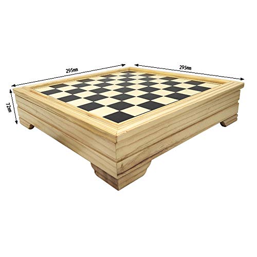 Deluxe 7 in 1 Board Game Set - Chess Set, Checkers, Backgammon, Dominoes, Playing Cards, Poker Dices and Cribbage - by KAILE