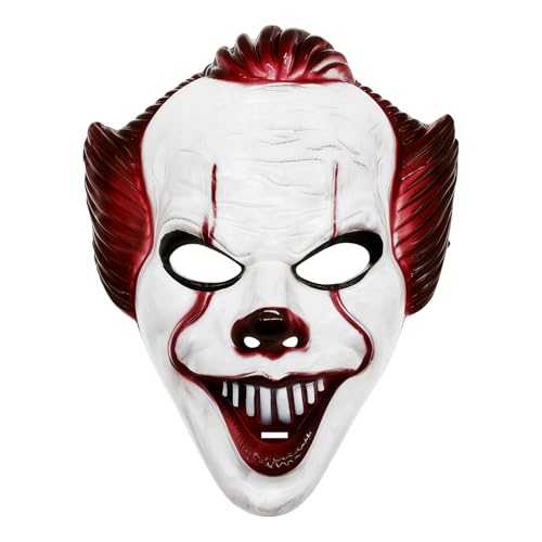 NAUZE Scary Clown Mask Creepy Joker Masks Full Face Costume Props Cosplay Face Mask for Halloween Scary Party Accessories