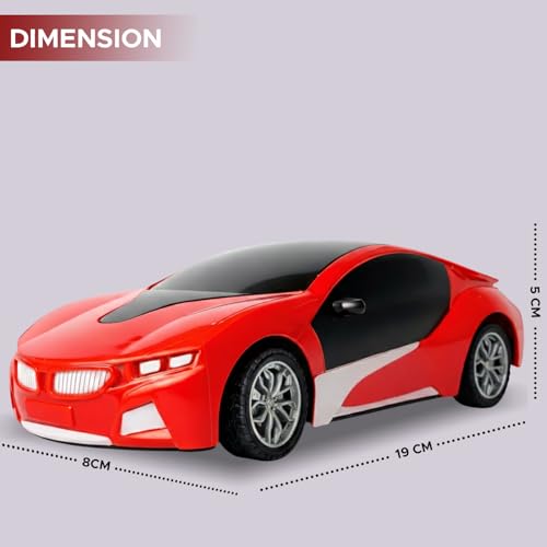 Image of NHR Rechargeable Remote Control Car for Kids and Children, 3D Lights Famous RC High Speed Racing Car, Rechargeable Battery Toy for Boys & Girls Age 3+ (Red)