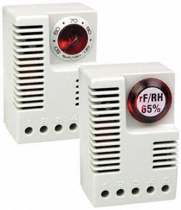 Stego 01246.0–00 Modèle EFR 012 Hygrostat électronique Standardeinstellung 65% RH VID, DE L'humidité, hauteur 64.5 mm x Largeur : 42 mm x 38 mm, 230 VAC 50/60 Hz