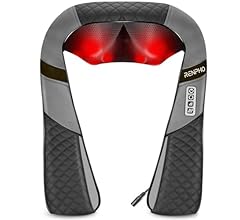 Renpho Neck Back Massager with Heat, Shoulder Massager with Electric Deep Tissue Kneading Massage, Pain Relief on Waist, Le…