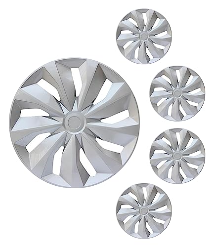 Image of Hubcap Wheel Cover Replacement R16 Hub Caps Universal-Fit Steel Wheel Rim Cover ABS Material Exterior Accessories for Car Truck SUV -Set of 4(16-inch,Silver)