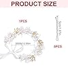 VIDSTW Blanc Couronne de Fleurs Bandeau et 5 Pinces à Cheveux, Accessoire Cheveux Mariage Petite Fille aux Fleurs Avec Perles, Fleurs Blanches, Ajustable Serre Tete Fille pour Fiançailles, Fêtes #1