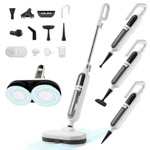 Image of Livatro Scrubbing Steam Mop for Floor Cleaning with Rotating Pads Steamer