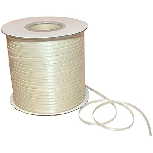 Morex Ribbon Double Face Satin Ribbon 1/8" X 500 YD Antique White Ribbon for Gift Wrapping, Birthday Gift Cards, Satin Dress for Women, Silk Ribbons for Crafts, Wedding Gifts for Couple