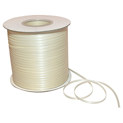 Morex Ribbon Double Face Satin Ribbon 1/8\" X 500 YD Antique White Ribbon for Gift Wrapping, Birthday Gift Cards, Satin Dress for Women, Silk Ribbons for Crafts, Wedding Gifts for Couple