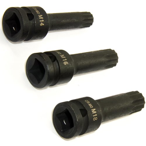 M14 M16 IMPACT Bit – 12-Kant/XZN Vielzahn, Kurz, 1/2" Antrieb, Aus Chrom-Molybdän-Stahl, Schlagschrauberfest