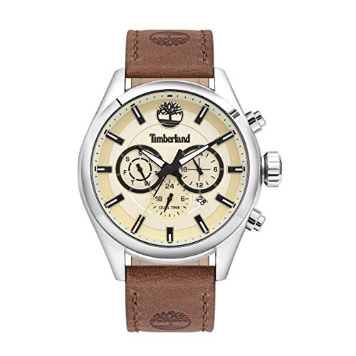 Preisvergleich Produktbild Timberland Herren Analog Quarz Uhr mit Leder-Kalbsleder Armband TBL16062JYS.14