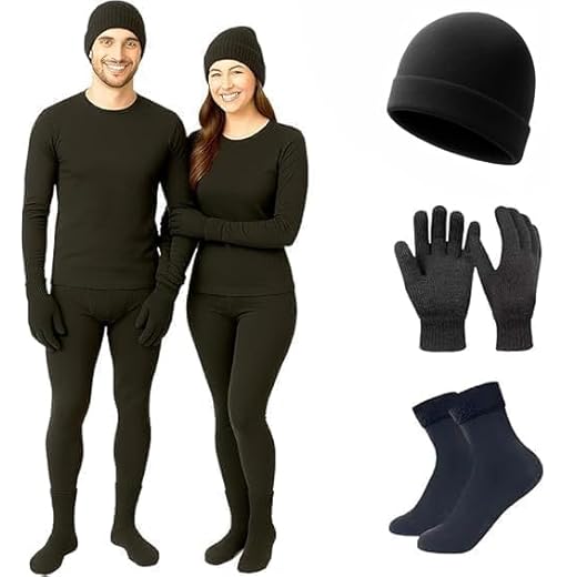 Kit Térmico de Inverno Segunda Pele, Conjunto com Roupa Térmica Flanelada, Luvas, Touca e Meias Peluciadas (UNISEX, XG)