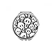 l Tiling Pattern Halloween Hand Compact Mirror Round Portable Pocket Glass