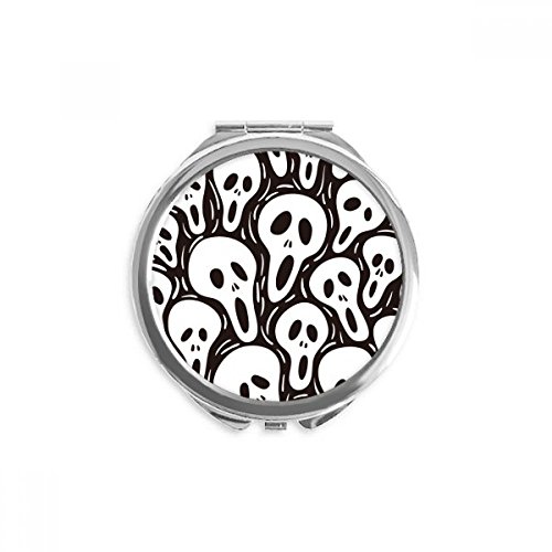 Miroir rond maquillage de poche crâne la solution portable pour retouches partout