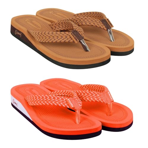 Image of Dashny Women's (1435-1434) |Extra Super Soft Comfortable Slippers |Tan Brown Casual Slides Slippers
