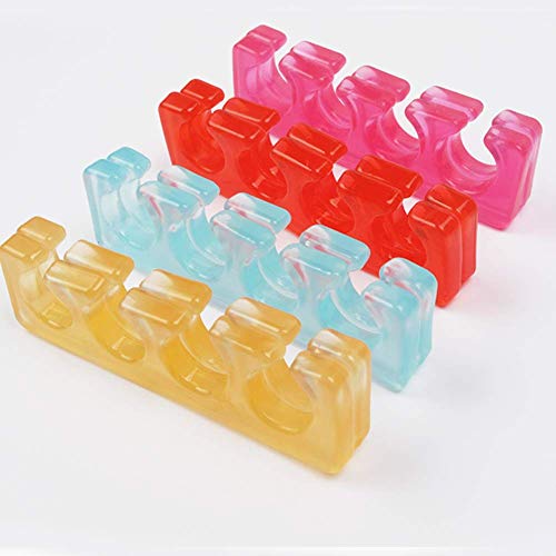 Yevison Separador de dedo macio de silicone de qualidade premium, 2 peças, separador de dedo para ma