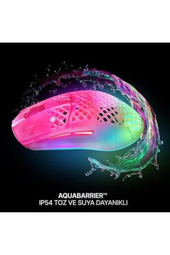 Image of SteelSeries Aerox 3 Wireless Gen 2 - Ultralight 68g Gaming Mouse, 4K Polling, 26K DPI Optical Sensor, 200 Hours Battery Life, IP54, 80 Million Clicks, RGB, Pure PTFE Gliding Feet, Magenta