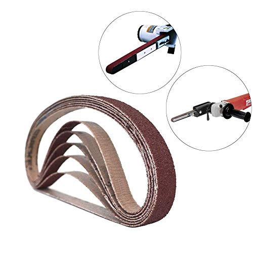 1/2 Inch X 18 Inch Sanding Belts, 320/400/600/800/1000 Fine Grits, Belt Sander Tool For Woodworking, Metal Polishing, 20 Pack Aluminum Oxide Sanding Belt #TOP3