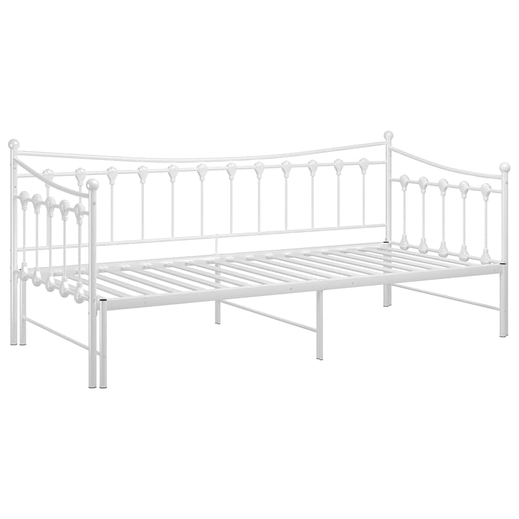 vidaXL Telaio Divano Letto Estraibile Bianco in Metallo 90x200 cm