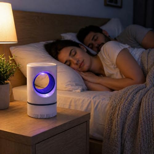 SIROCO Lampe LED Anti-Moustiques USB, Désinsectiseur Électrique à Aspiration Vortex, 17 cm, Silencieux, pour Intérieur et Extérieur – vue 6