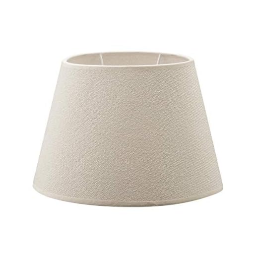 Lampskärmar oval | Melrose | textillampskärmar | koniska lampskärmar | E27-sockel | diameter 24 cm höjd 16 cm | varm vit | lämplig för alla interiörer IP20 | lämplig för LED-lampa