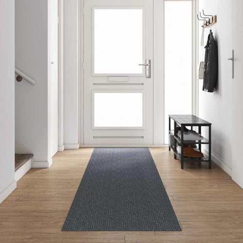 Gecheer Pasillera de Tela Moderna, Antideslizante, Resistente a Manchas, 500 x 80 cm, Gris, para hogares con niños o Ancianos Modelo YJXQY-42011420ES