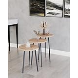 ERALPS Juego de mesa de centro 3 piezas, Juego de 3 mesas auxiliares, Mesa octogonal, Mesa de centro moderna, Mesa auxiliar de diseño, Mesas pequeñas, Muebles dorados, Mesa de centro geométrica (aspec