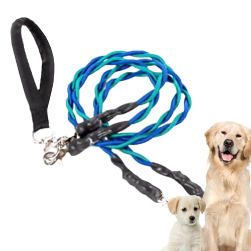 Heixuaon 大型犬用ロープ | ダブルドッグウォーキングロープ - 頑丈 快適 丈夫 ペット アクセサリー 公園 トレーニング ビーチ 散歩 屋外 牽引