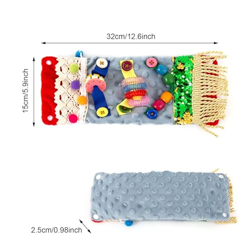 Nesteldecke für Demenzkranke,Demenz Beschäftigung,Spiele für Demenzkranke,Demenz Hilfsmittel,Demenzdecke Spielzeug für Alzheimer,Demenz, Autismus,Geschenke für Demenzkranke (GRAU)