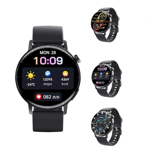 Wizvox 2025 Smartwatch Mujer - 𝐫𝐞𝐥𝐨𝐣 𝐝𝐢𝐚𝐛𝐞𝐭𝐞𝐬 1.32" Reloj Smartwatch Mujer 158 Modos Deportivos Rastreador De Sueño F22r0515,Black