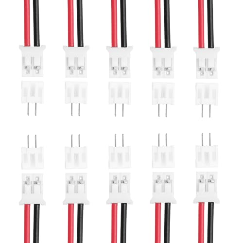 MECCANIXITY 10 pcs conector macho PH 2.0 mm 2 pines miniatura 1
