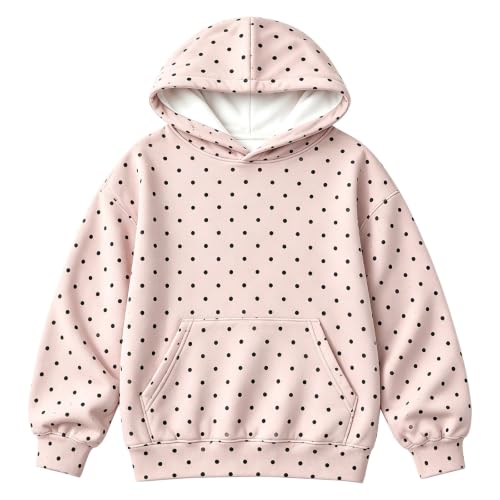 ZMIMAO Hoodies for Girls Polka Dot Oversized Pullover Hooded Sweatshirt - image 5