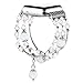 Simpeak Beaded Bracelet Band Compatible with Apple Watch Series 11/10 (42mm) 9/8/7(41mm) 6/SE/5/4 (40mm) 3/2/1(42mm), Women Fashion Elastic Bracelet Stretch Strap Compatible with iWatch 11 42mm, White