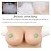 Realistic Silicone Back Hollow Breastform Crossdresser Round Neck Soft Fake Boobs Enhancer for Drag Queen Cosplay,Brown,G Cup