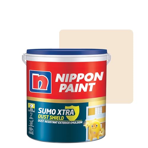 Image of Nippon Paint Sumo Xtra Dust Shield Exterior Emulsion (20L, Timid Pink) - Dirt Pickup Resistant, Colour-Lock, Water Resistant, Low VOC Wall Paint for Exterior Masonry Surfaces - 20 Litre