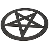 GALPADA Holz-altar Ornament Geschnitztes Pentagramm Deko Für Rituale Wanddekoration Einzigartiger Holz-altarfliese Für Wicca-zeremonien Und Spirituelle Anlässe Schwarz
