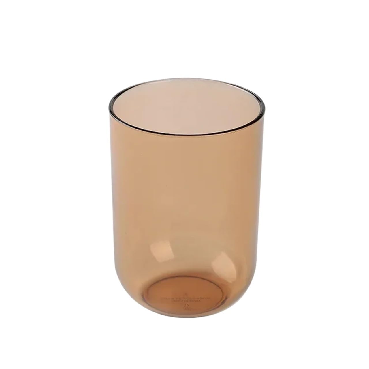 3pcs Tooth Cup Simple Bathroom Wash Toothbrush Toilet Brushing Teeth Mouthwash Plastic For Toothpaste(Brown)