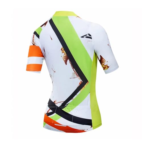 Camisetas femininas de ciclismo de manga curta com zíper completo para ciclismo verão secagem rápida