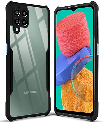 Image of Jkobi Back Cover Case for Samsung Galaxy M33 5G (Crystal Glass Back | Camera Protection | Shockproof | Professional Black)