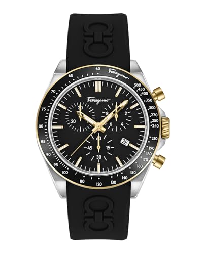 Urban Chrono Collection Luxury Mens Watch Timepieces with a Black Strap and Dial Featuring a Stainless Steel Case