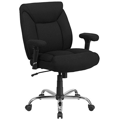 Flash Furniture HERCULES Series Big & Tall 400 lb. Rated Black Fabric Deep