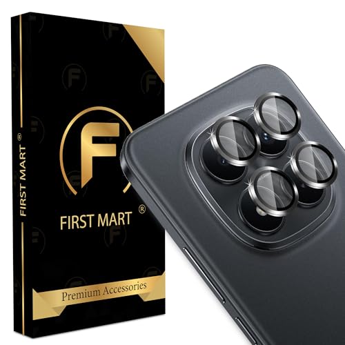 Image of FIRST MART Black Camera Ring Guard Protector for Redmi Note 15 Pro Plus | Tempered Glass with Metal Alloy Rings, HD Clear, Scratch Resistant, Case-Friendly | Pack of 1