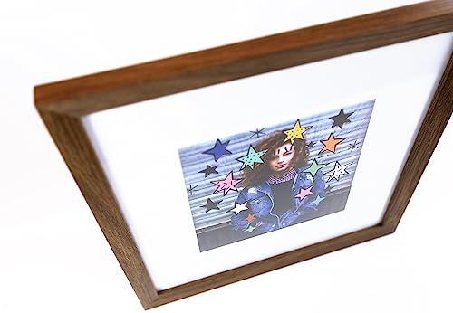 walther design Bilderrahmen eiche dunkel 50 x 70 cm mit Passepartout, Fiorito Holzrahmen EF070P – Ansicht 5