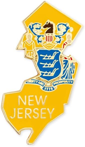 State shape flag lapel pin (NJ) by PinMart