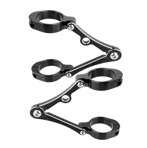 Abrazadera montaje tubo horquilla moto con fijación antivibración para soporte foco universal 1