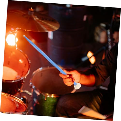 Baquetas TOYANDONA de arce con cabezas de fieltro suave para caja, diseño innovador de doble cabeza, herramientas de percusión duraderas para bandas de marcha y uso en instrumentos musicales, color azul miniatura 6